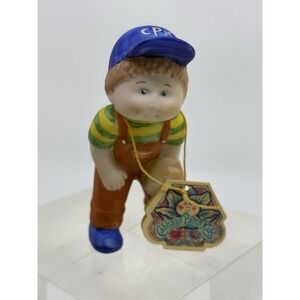 Vintage Ceramic Cabbage Patch Kids Baseball Boy Figurine Very Nice*
